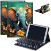 Bluetooth Keyboard Case for Fire HD 10 (13th/11th Gen, 2023/2021), Detachable Wireless Keyboard Cover with Stand, PU Leather Protective Case for Fire HD 10 Tablet 10.1 Inch, Cute Elephant view 1