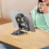 Aluminum Foldable Phone Tablet Stand with Cooling Function Adjustable Holder Upgrades for Desktop Gaming Live Streaming Desktop Live Streaming Phone Stand view 4