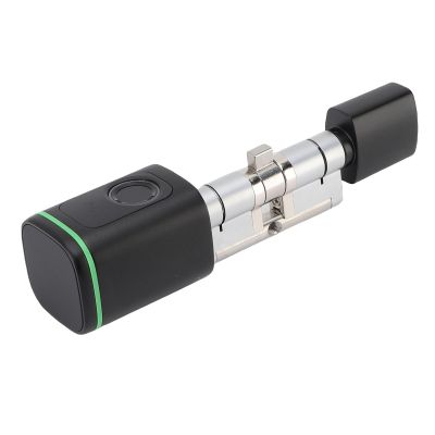 Asixxsix Smart Keyless Lock Cylinder, Fingerprint Entry Lock with Key Cards and Keys for Tuya App 100 Fingerprints Storage