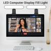 Denash LED Computer Fill Light, 10 Brightness Levels, 3 Color Modes, 180 Rotation & Height Adjustable for Video Calls, Selfies view 2