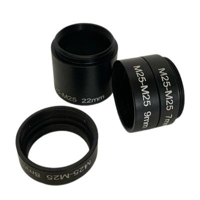 1PC M25 Microscope Objective Lens Extension Ring M25 X 0.75 to M25 Parfocal Length Extender Adaptor for Microscopio(1PC M25-M25 9mm)