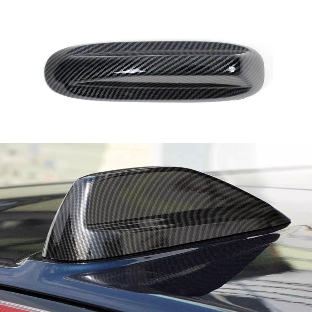 ANUNFRRE Car Accessories Fit for Dodge RAM 1500 2019-2025 ABS Exterior Shark Fin Shape Roof Antenna Cover Trim 1PC SetCarbon Fibre
