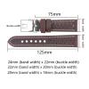 FYXT Genuine Leather Breathable Watch Strap For Men Women 5 Colors 20mm 22mm 24mm Watchband Deployment Clasp For Smart Watches(Dark Green,24MM_1) view 2