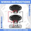 KICKER Subwoofers and Amp Package of 4 Items - 15" CompVX 2000 Watt Subs, DS18 Class D Monoblock Amplifier, and Complete 0AWG Wiring Kit 50CVX154(2)+ZXI.1XXL+AMPKIT0 view 2