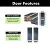 Homacer 26 in. x 84 in. Vertical Stripe Design Navy Finished & Unassembled Pine Wood Barn Door (Interior Use Only) view 4