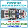 KICKER Marine Receiver and Speakers Package of 5 Items - in-Dash KM Series Digital Media Receiver & Four 6-1/2" KM Series 2-Way Speakers - Stereo Kit - 51KMC4 Receiver & 4X 41BKM604W Speakers view 2