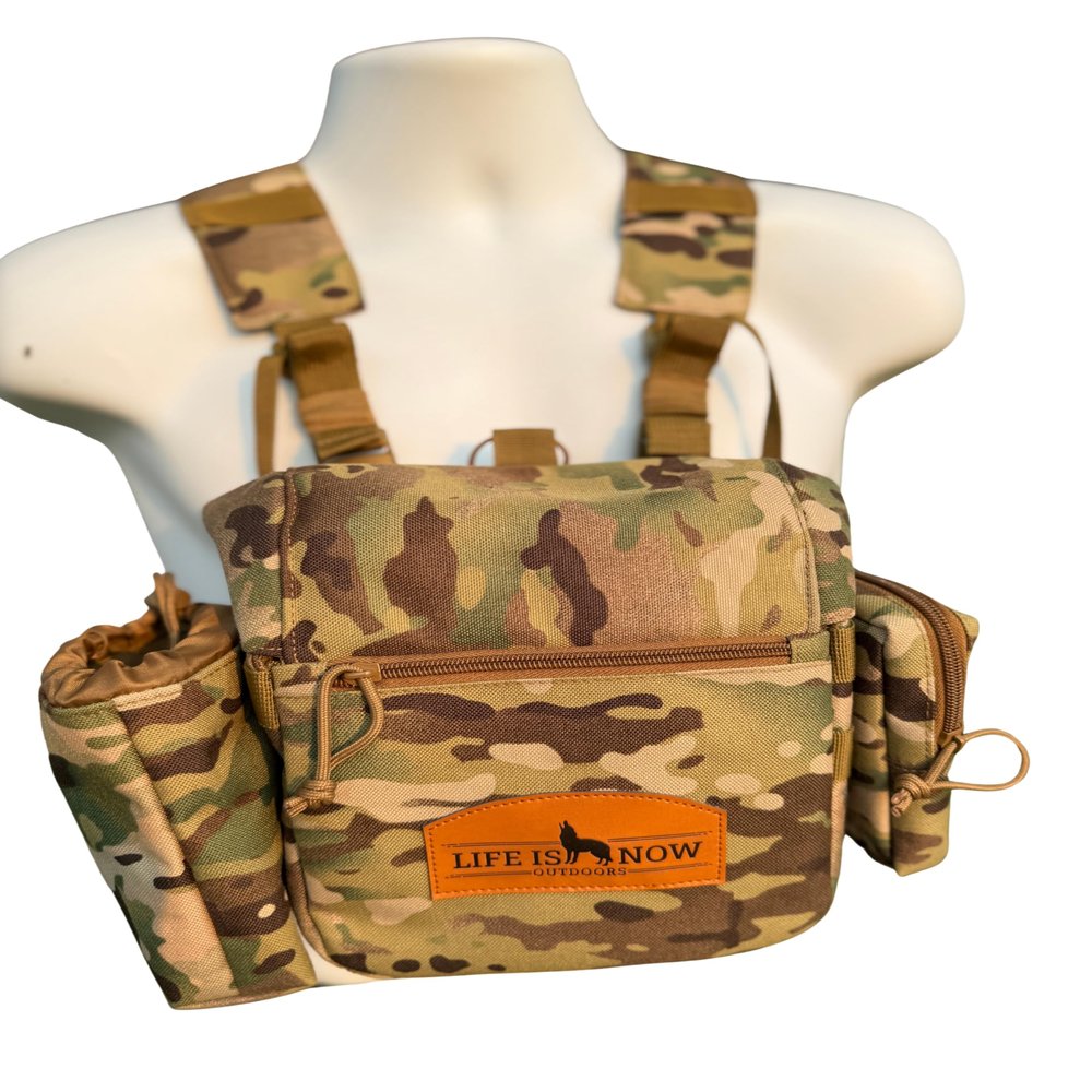 Life is Now Outdoors Bino Harness Chest Pack for Hunting, Hiking, Shooting, Birdwatching,Thermal Nighthunting,Coyote hunting