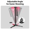 Jectse Vlog Tripod Stand, Stable Support, 3/8 Inch Screw, Ball Control, Quick Folding Design, Compact Tripod Compatible with Monopod DSLR Camera PTZ Stabilizer view 4
