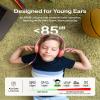 Belkin SoundForm Mini Kids Wired Headphones w/USB C to 3.5mm Dongle, Built-in Mic & Fun Stickers, 85dB Max Volume  for Online Learning, Travel, Compatible w/iPhone 16, iPad, Galaxy S25, etc - Pink view 2