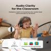 Belkin SoundForm Mini Kids Wired Headphones w/USB C to 3.5mm Dongle, Built-in Mic & Fun Stickers, 85dB Max Volume for Online Learning, Travel, Compatible w/iPhone 16, iPad, Galaxy S25, etc - Black view 4