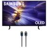 Samsung QN42S90FAEXZA 42 Inch 4K OLED Smart TV with an Austere 5S-4KHD2-2.5M V-Series 2.5m Premium 4K HDR HDMI Braided Cable (2025) view 1