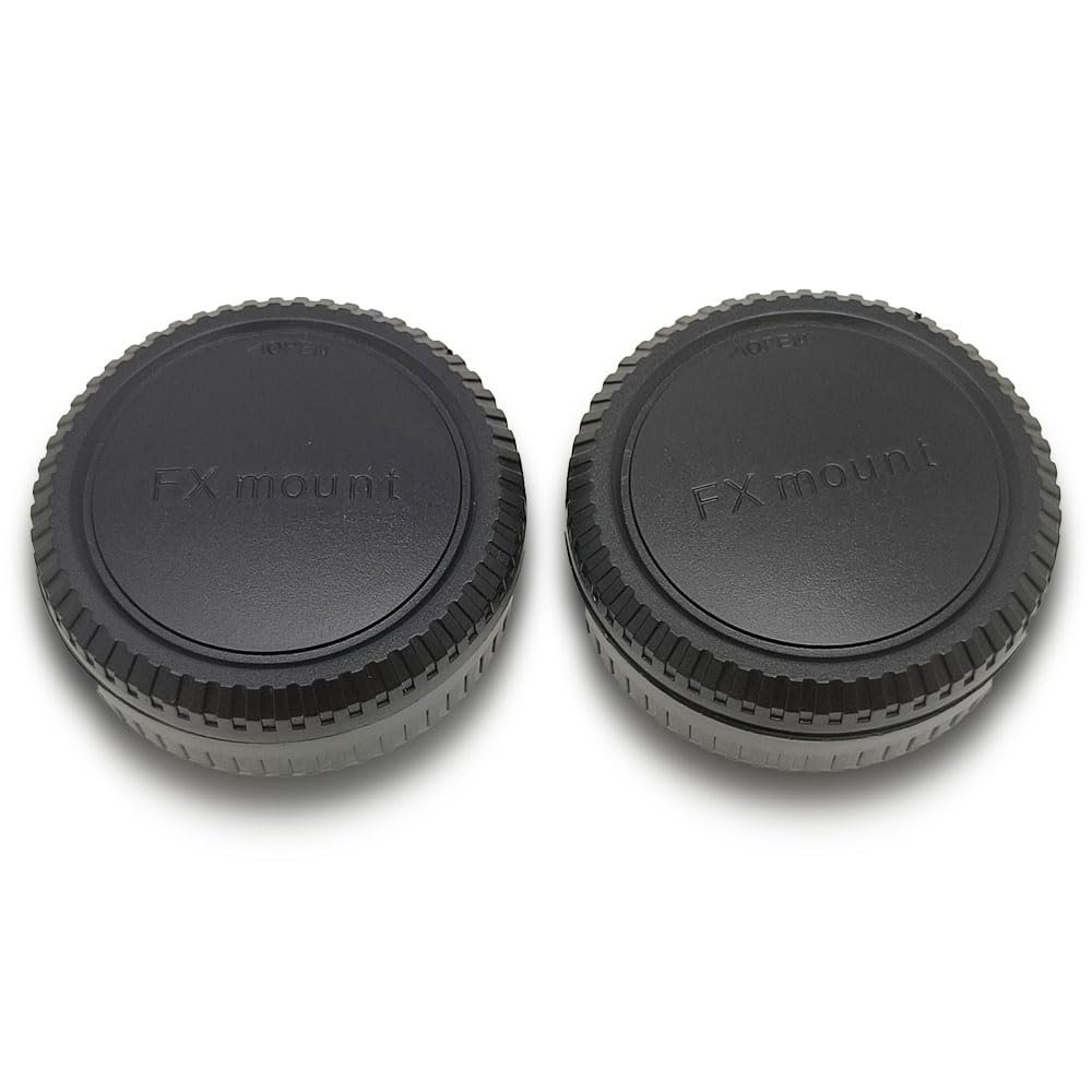 2 Pack Camera Body Cap and Rear Lens Cap Cover Dust Protection Compatible with Fujifilm X-T50 X-T30 X-T20 X-T5 X-T4 X-T3 X-T2 X-E4 X-E3 X-M5 X-H1 X-H2 X-PRO3 PRO2 for X Mount Cameras Lens