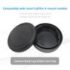 2 Pack Camera Body Cap and Rear Lens Cap Cover Dust Protection Compatible with Fujifilm X-T50 X-T30 X-T20 X-T5 X-T4 X-T3 X-T2 X-E4 X-E3 X-M5 X-H1 X-H2 X-PRO3 PRO2 for X Mount Cameras Lens view 3