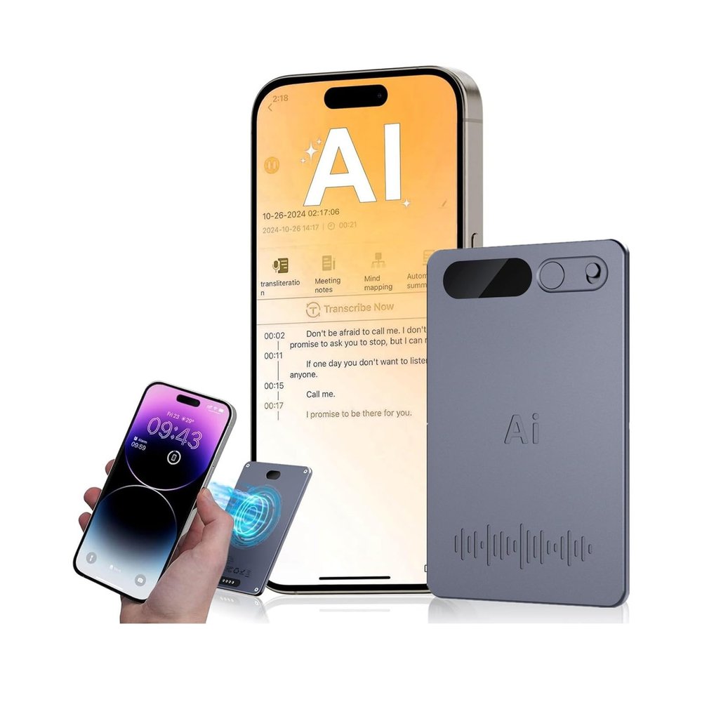VEXAL AI Voice Recorder,Voice Recorder spy Hidden with Transcription to Text, Supports 118 Languages for Calls,Lectures,Meeting,Travel