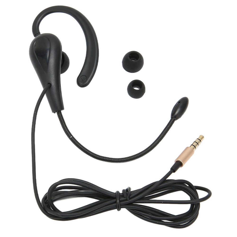 Call Center Headset, Ear Hook Single Sided 3.5mm Customer Service Headphone with Microphone Call Center Wired Headset for Mobile Phones