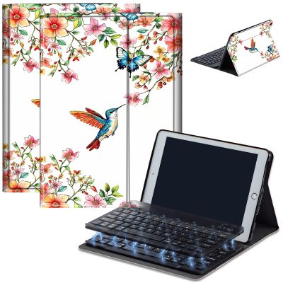 Bluetooth Keyboard Case for Fire Max 11 (13th Gen, 2023 Release), Detachable Wireless Keyboard Cover with Stand, PU Leather Protective Case for Fire Max 11 Tablet 11 Inch, Butterfly Bird Flower