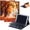 Bluetooth Keyboard Case for Fire HD 8/8 Plus (10th/12th Gen, 2020/2022), Detachable Wireless Keyboard Cover with Stand, PU Leather Protective Case for Fire HD 8 Tablet 8 Inch, Autumn Forest view 1