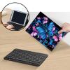 Bluetooth Keyboard Case for Fire HD 8/8 Plus (10th/12th Gen, 2020/2022), Detachable Wireless Keyboard Cover with Stand, PU Leather Protective Case for Fire HD 8 Tablet 8 Inch, Blue Pink Butterfly view 3