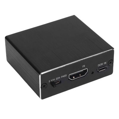 Sanpyl HDMI Audio Extractor, 4K HDMI to Optical AUX 3.5mm Sound Extractor Splitter Converter, Support 2.0CH 5.1CH, for Home Theater