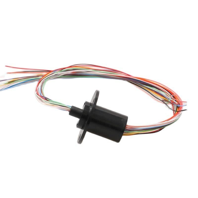 1PC Mini Rotary Slip Ring 2/4/6/8/12/18/24/36 Channels 1-2A Conductive Joint Connectors for Electrical Applications(Dia 22mm 18ch 2A)
