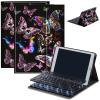Bluetooth Keyboard Case for Fire HD 8/8 Plus (10th/12th Gen, 2020/2022), Detachable Wireless Keyboard Cover with Stand, PU Leather Protective Case for Fire HD 8 Tablet 8 Inch, Glowing Purple Butterfly view 1