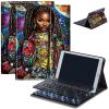 Bluetooth Keyboard Case for Fire Max 11 (13th Gen, 2023 Release), Detachable Wireless Keyboard Cover with Stand, PU Leather Protective Case for Fire Max 11 Tablet 11 Inch, Hip-Hop Girl view 1