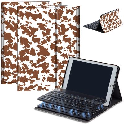 Bluetooth Keyboard Case for Fire HD 8/8 Plus (10th/12th Gen, 2020/2022), Detachable Wireless Keyboard Cover with Stand, PU Leather Protective Case for Fire HD 8 Tablet 8 Inch, Leopard Print