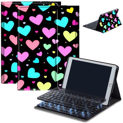 Bluetooth Keyboard Case for Fire Max 11 (13th Gen, 2023 Release), Detachable Wireless Keyboard Cover with Stand, PU Leather Protective Case for Fire Max 11 Tablet 11 Inch, Colored Love