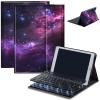 Bluetooth Keyboard Case for Fire HD 8/8 Plus (10th/12th Gen, 2020/2022), Detachable Wireless Keyboard Cover with Stand, PU Leather Protective Case for Fire HD 8 Tablet 8 Inch, Purple Galaxy view 1