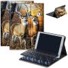 Bluetooth Keyboard Case for Fire Max 11 (13th Gen, 2023 Release), Detachable Wireless Keyboard Cover with Stand, PU Leather Protective Case for Fire Max 11 Tablet 11 Inch, Autumn Forest Deer view 1