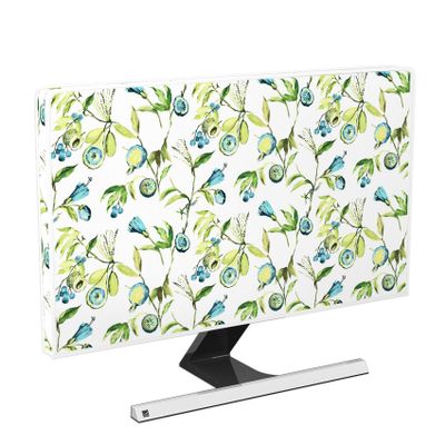 Baocicco Waterproof Screen Television Dust Cover 50, 51, 52 Inch Anti-Static Protective Cover for LCD LED PC Desktop and Home Hanging TV Full Body Covers for TV ScreenWatercolour Blueberry Fruit