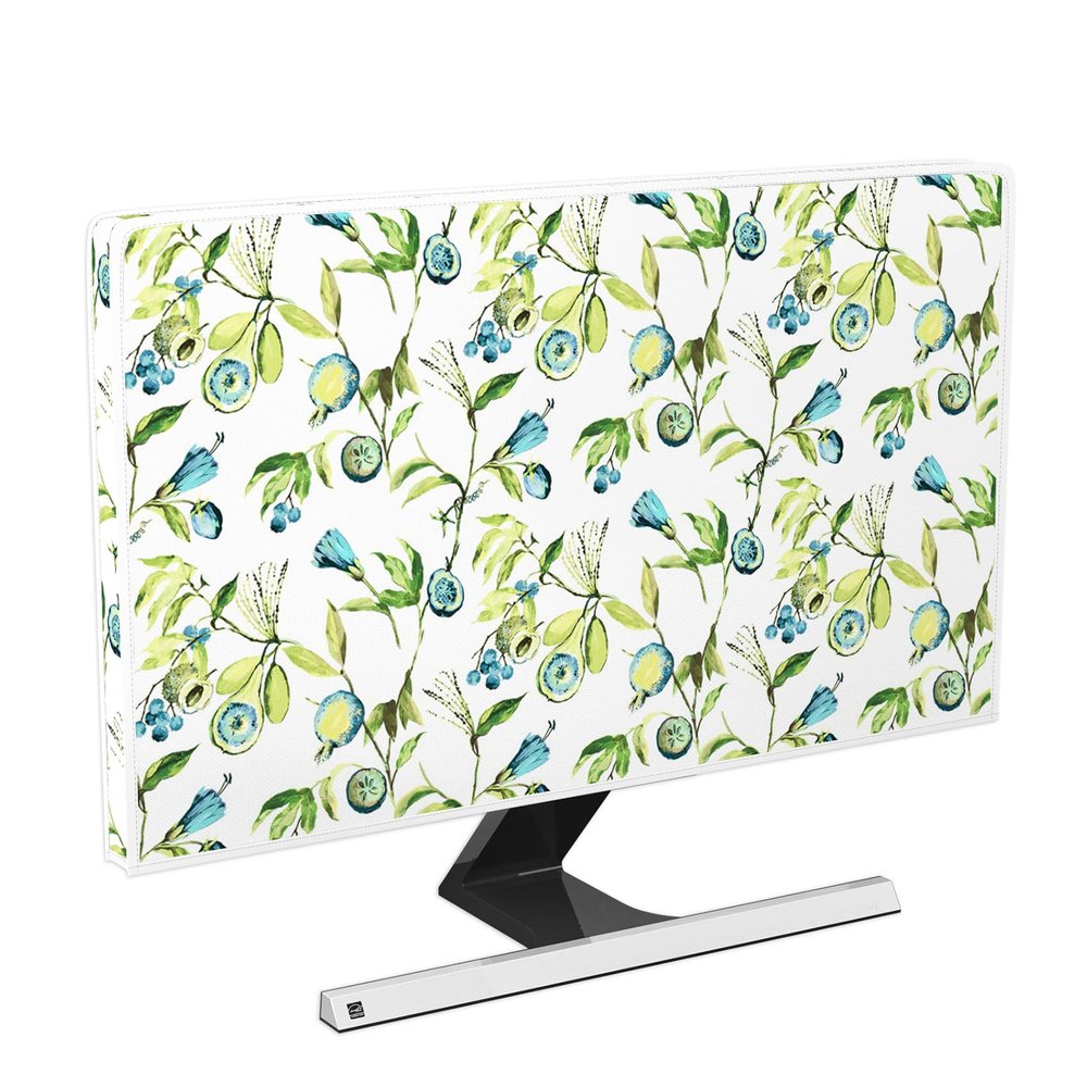 Baocicco Waterproof Screen Television Dust Cover 50, 51, 52 Inch Anti-Static Protective Cover for LCD LED PC Desktop and Home Hanging TV Full Body Covers for TV ScreenWatercolour Blueberry Fruit