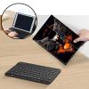 Bluetooth Keyboard Case for Fire Max 11 (13th Gen, 2023 Release), Detachable Wireless Keyboard Cover with Stand, PU Leather Protective Case for Fire Max 11 Tablet 11 Inch, Flame Skull Eagle view 3