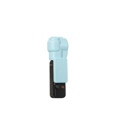 Gimbal Lens Screen Protective Cover for DJI Pocket 3 Silicone Case Cover Accessories,Flip Cover Design,Easy to Open and Close (Blue)