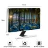 Baocicco Snow Forest Waterproof Television Cover 45, 46, 47, 48 Inch Sunset Sunrise Snow Trees Weatherproof Screen TV Covers Sleeve Compatible with Television LED LCD OLED Winter View TV Screen Cover view 2