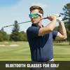 Smart Glasses for Men & Women, Bluetooth 5.3 Sports Sunglasses with Hands-Free Calls, Open-Ear Speaker, Polarized UV400, IPX5 Waterproof, Magnetic Charging for Running Cycling (White/Ice Blue) view 2