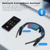 Smart Glasses for Men & Women, Bluetooth 5.3 Sports Sunglasses with Hands-Free Calls, Open-Ear Speaker, Polarized UV400, IPX5 Waterproof, Magnetic Charging for Running Cycling (White/Ice Blue) view 3