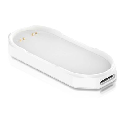 Type C Dock Charger for PLAUD NotePin Voice Recorder, Replacement Charger Base Compatible with Plaud AI Notepin Recorder, Fast Magnetic Charging Cradle Accessories - White (No Cable)