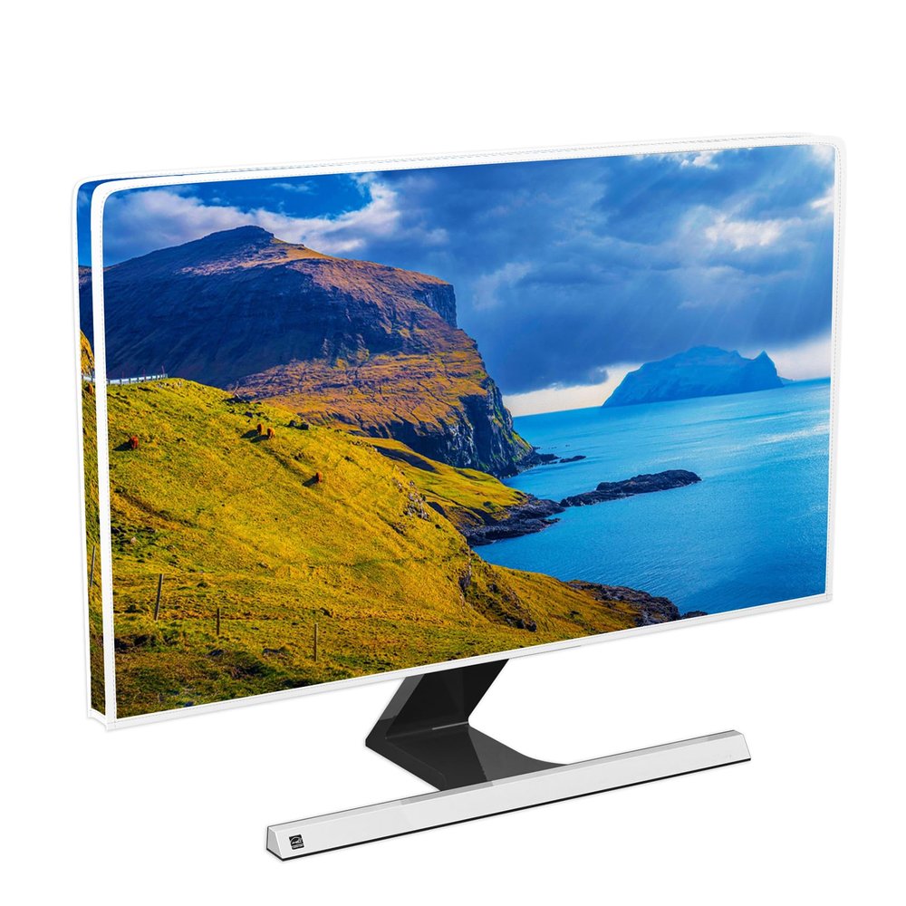 Baocicco Natural View Waterproof Television Covers 75 Inch Norway Ireland Chile Scenery Full Body Cover for TV Screen Sea Landscape LCD LED Dust Cover for Desktop TVs Hanging TV Protector
