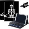 Bluetooth Keyboard Case for Fire HD 8/8 Plus (10th/12th Gen, 2020/2022), Detachable Wireless Keyboard Cover with Stand, PU Leather Protective Case for Fire HD 8 Tablet 8 Inch, Yoga Skeleton view 1