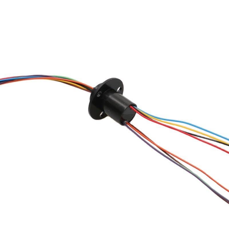 1PC Mini Rotary Slip Ring 2/4/6/8/12/18/24/36 Channels 1-2A Conductive Joint Connectors for Electrical Applications(Dia 12.5mm 8ch 2A)