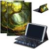 Bluetooth Keyboard Case for Fire HD 8/8 Plus (10th/12th Gen, 2020/2022), Detachable Wireless Keyboard Cover with Stand, PU Leather Protective Case for Fire HD 8 Tablet 8 Inch, Green Forest view 1