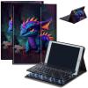 Bluetooth Keyboard Case for Fire Max 11 (13th Gen, 2023 Release), Detachable Wireless Keyboard Cover with Stand, PU Leather Protective Case for Fire Max 11 Tablet 11 Inch, Baby Purple Dragon view 1