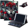 Bluetooth Keyboard Case for Fire Max 11 (13th Gen, 2023 Release), Detachable Wireless Keyboard Cover with Stand, PU Leather Protective Case for Fire Max 11 Tablet 11 Inch, Red Rose Wolf view 1