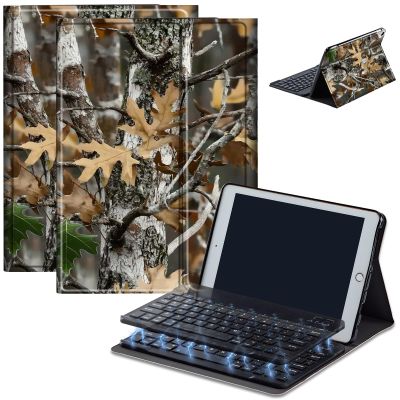 Bluetooth Keyboard Case for Fire Max 11 (13th Gen, 2023 Release), Detachable Wireless Keyboard Cover with Stand, PU Leather Protective Case for Fire Max 11 Tablet 11 Inch, Camouflage Dead Wood