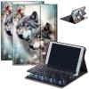 Bluetooth Keyboard Case for Fire Max 11 (13th Gen, 2023 Release), Detachable Wireless Keyboard Cover with Stand, PU Leather Protective Case for Fire Max 11 Tablet 11 Inch, Flower Wolf view 1