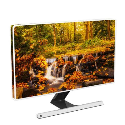 Baocicco Autumn Waterfall Waterproof 80 Inch Anti-Static Dustproof Weatherproof LCD LED Dust Cover Seasonal Forest Fall Leaves Television Cover Sleeve Compatible with LED LCD OLED TVs