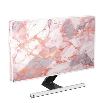 Baocicco Waterproof Weatherproof Television Cover 40, 41, 4243 Inch Anti-Static Dustproof Protective Full Body Cover for TV Screen Sleeve Compatible with Television LED LCD OLED TVsPink Marble