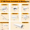 3" 10Ft Mini Split Line Set Cover,Minisplit Lineset Cover Kit with Flexible Duct,White PP Decorative Paintable Kit for Mini Split, Air Conditioner, Central AC, HVAC and Heat Pumps,with Instruction view 2
