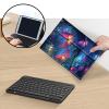 Bluetooth Keyboard Case for iPad 10.2 (7th/8th/9th Gen, 2019/2020/2021), Detachable Wireless Keyboard Cover with MultiAngle Stand, PU Leather Protective Case for iPad 10.2", Glowing Red Butterfly view 3